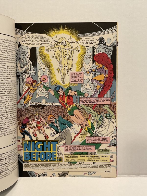 The New Teen Titans #16 1984 Series