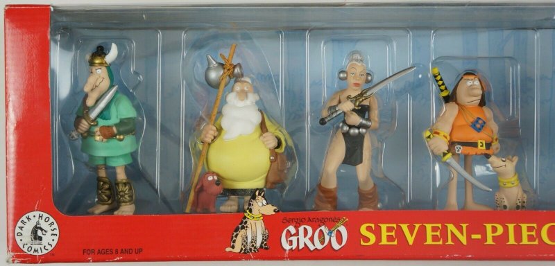 Sergio Aragones' Groo the Wanderer Seven Piece PVC set - Dark Horse Comics 2002 