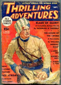 PULP:  Thrilling Adventures Pulp September 1935- Ace Jordan- Norman Daniels FAIR