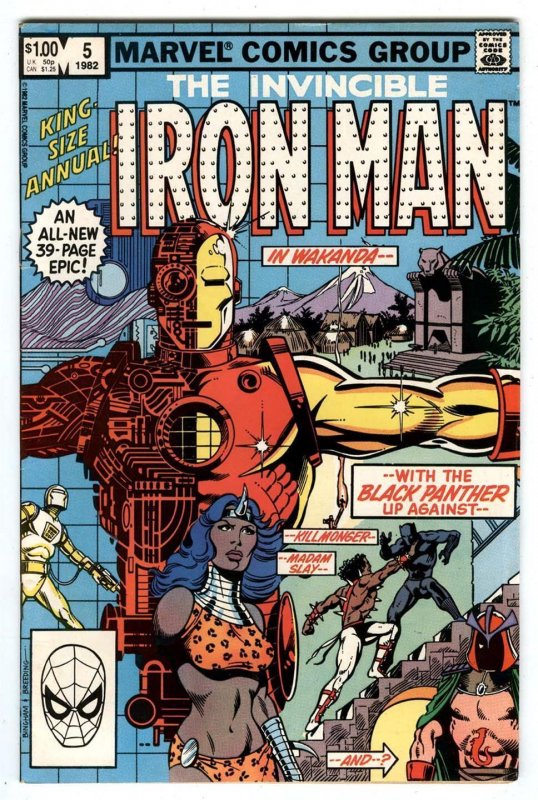 Iron Man Annual #5 1982 Killmonger Black Panther Wakanda Eternals Madame Slay 