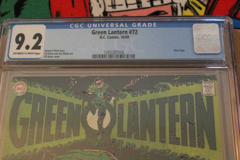 Green Lantern #72 (DC, 1969) CGC NM- 9.2 Off-white to white pages