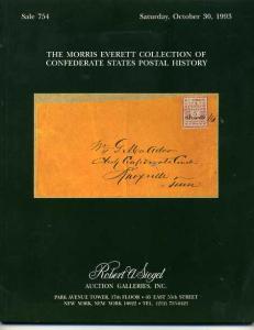 Siegel sale of Everett confederate States Postal History