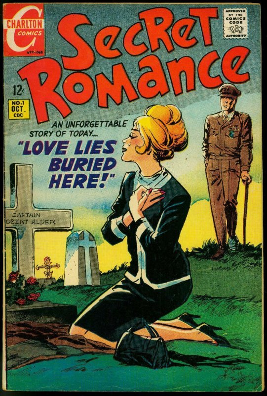 Secret Romance #1 1968-Charlton- Morbid Grave cover- Swim suits FN