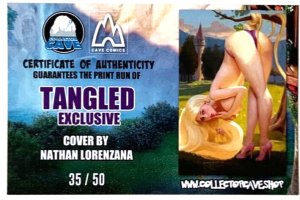 TANGLED NATHAN LORENZANA RAPUNZEL VIRGIN “FOIL’’ COVER W/NUMBERED COA NM.