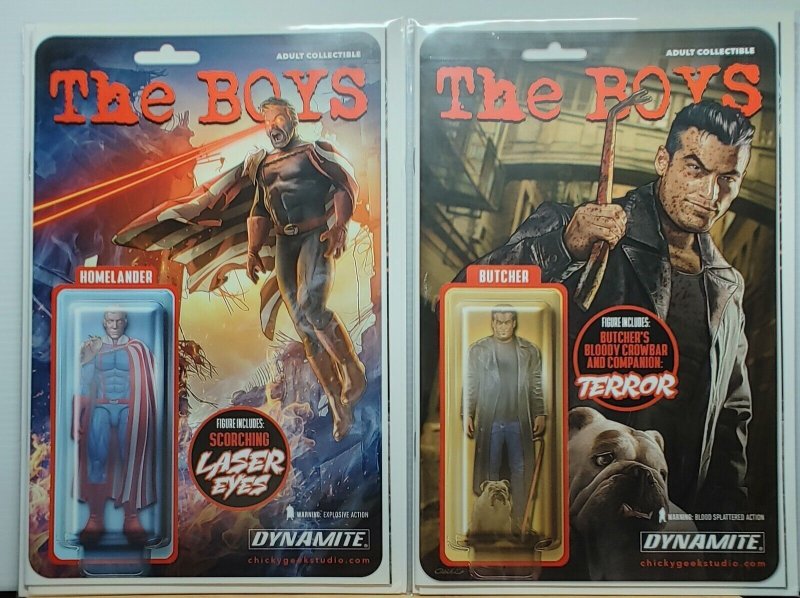 ?THE BOYS 1 Rob Csiki HOMELANDER/BUTCHER Action Figure Variant Set LTD 500 NM?