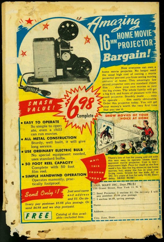 United Presents Curly Kayoe Fall 1948- Boxing cover Fair