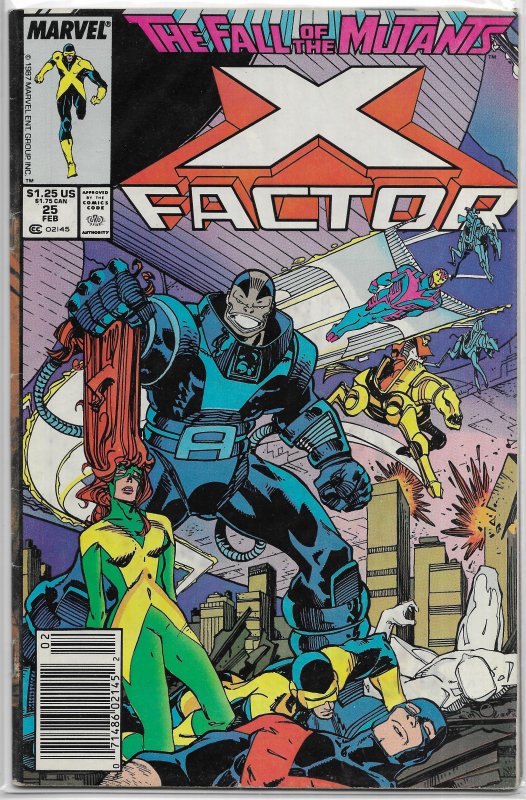 X-Factor (vol. 1, 1986) # 25 VG (Fall of the Mutants) Simonson, Apocalypse