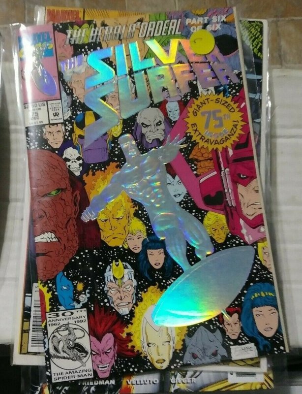 Silver Surfer # 75 1992 Marvel the herald ordeal pt 6 airwalker nova terrax fire