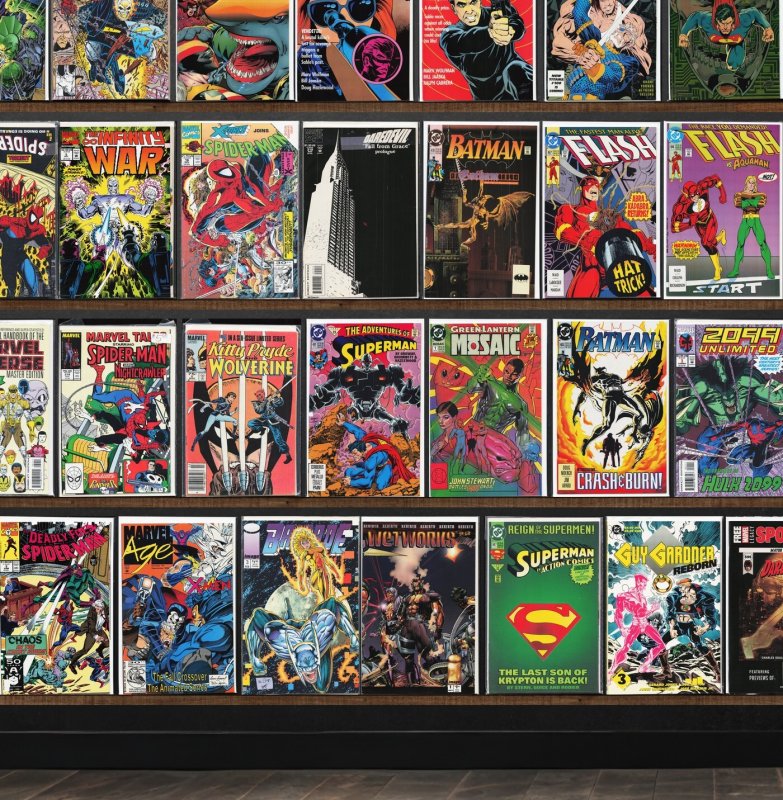 Huge Lot 140+ Comics with Spider-Man, Newmen, Wetworks, Marvel Age & More!