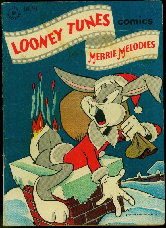 Looney Tunes And Merrie Melodies #51 1946-Christmas cover- Bugs Bunny VG