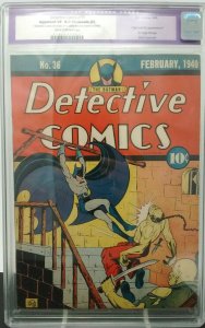 Detective Comics #36 ~ DC ~ CGC 8.0 ~ 1st Appearance & Origin of Hugo Strange