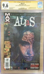 Alias #1 ?CGC SS 9.6 1stApp of Jessica Jones!  2x signed: Mack and Bendis!