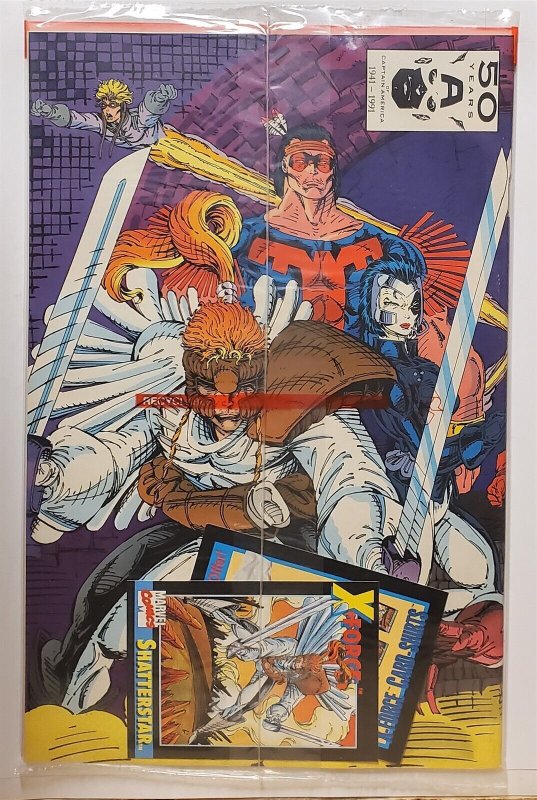 X-Force #1 With Shatterstar card (Aug 1991, Marvel) VF/NM  