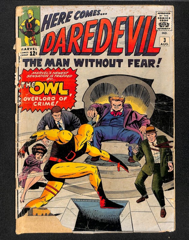 Daredevil #3 Fair 1.0 1st Owl! Marvel Comics