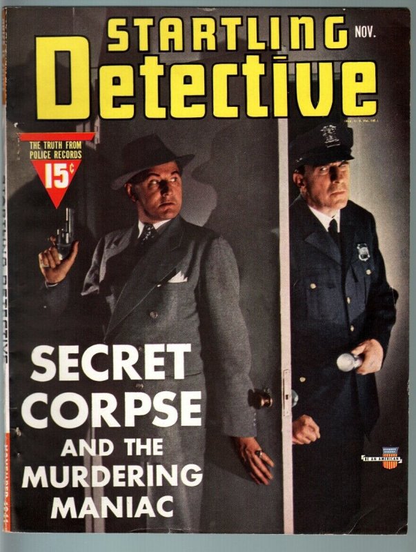 STARTLING DETECTIVE NOV 1941-DYNAMITE-MURDER-MEYHEM-TRUE CRIME FN/VF