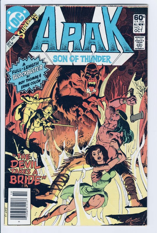 Arak, Son of Thunder #1 and 2(1981) VF