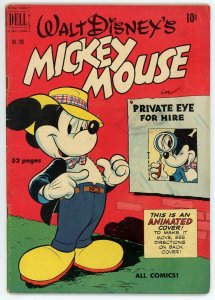 Walt Disney’s Mickey Mouse 296 VG 4.0 Golden Age Dell 1950 Black Pete