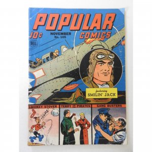 POPULAR COMICS #105 VG (Dell 1944) SMILIN JACK MARTIN | Pre-Code | Golden Age