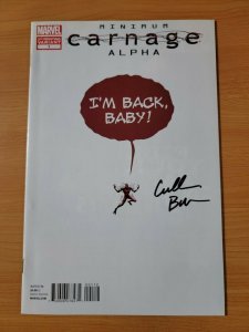 Minimum Carnage Alpha #1 2nd Print Variant Signed Cullen Bunn ~ NEAR MINT NM ~