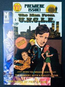 The Man from U.N.C.L.E. #1 [SET 2 BKS] (1987) Premiere Issues of TV Classic- NM!