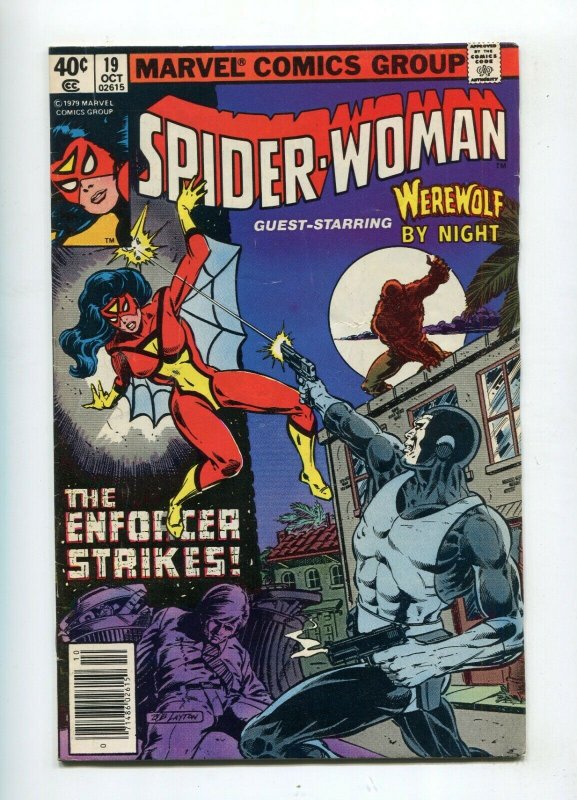 Spider-Woman 19 VG/VG+ Newsstand Werewolf by Night Cover App. 