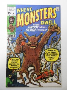 Where Monsters Dwell #6 (1970) VF- Condition!