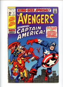 Avengers Annual #3  1969  F  King-Size Special!  Reprints Avengers #4!