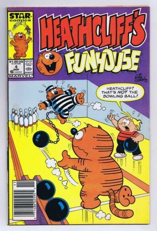 Heathcliff Funhouse #4 ORIGINAL Vintage 1987 Marvel Comics