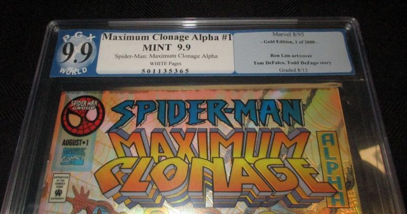 Spider-Man Maximum Clonage #1 - Gold Edition Limited to 2000 PGX/CGC 9.9 MINT