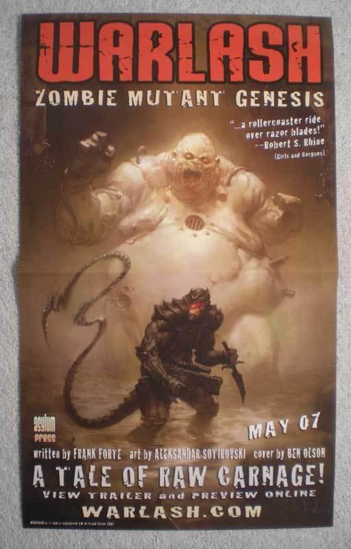 WARLASH ZOMBIE MUTANT Promo Poster, 2007, Unused, more in our store