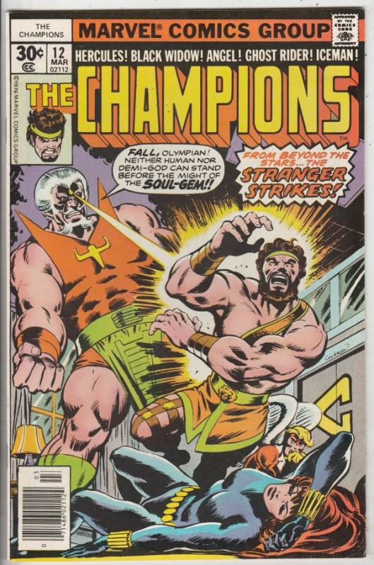 Champions, The #12 (Nov-76) NM Super-High-Grade Ghost Rider, Hercules, Black ...