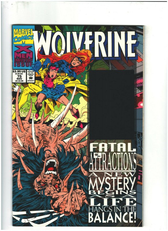 Wolverine #75 VF/NM 9.0 Marvel Comics 1993 Hologram Cover, X-Men app.