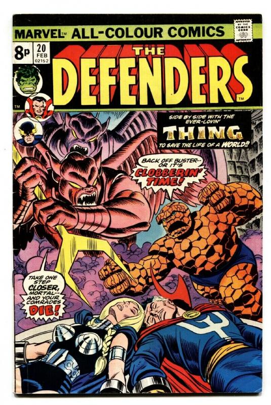 THE DEFENDERS #20-HULK-DR. Strange-Comic Book-Rare PENCE VARIANT