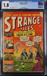 (1951) STRANGE TALES #2! CGC 1.8 OWP! Russ Heath Art! VERY RARE PRE CODE!