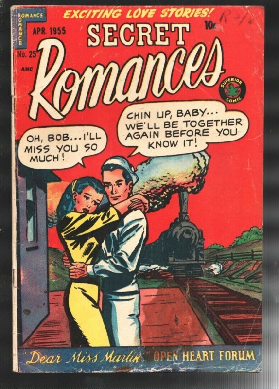 Secret Romances #25 1955-Superior-headlights-lingerie panels-spicy pre-code a...