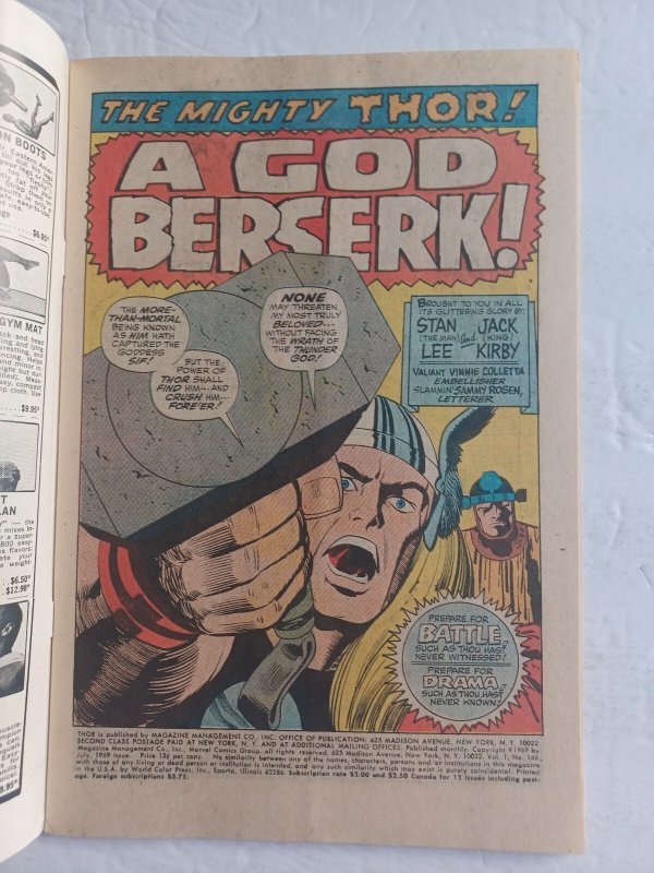 Mighty Thor #166 -  2nd Him/Warlock - KEY - Kirby - 1969 - VF