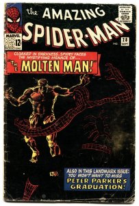 AMAZING SPIDER-MAN #28-silver-age BLACK COVER-MARVEL COMICS VG- 