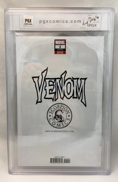 Venom #1 (2018) Variant PXG 9.8 NM/MT Signed by Whilce Portacio! Awesome cover!