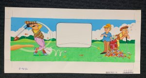 THE WORLD'S GREATEST GOLFER Funny Cartoon 12x6 Greeting Card Art #8134