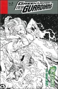 Green Lantern: New Guardians  6-B Wraparound 1:25 Black and White Cover FN