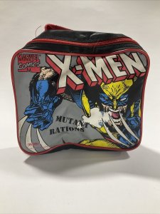 X-Men Wolverine Mutant Rations 1994 Thermos Lunch Box Light Wear Marvel Comics 