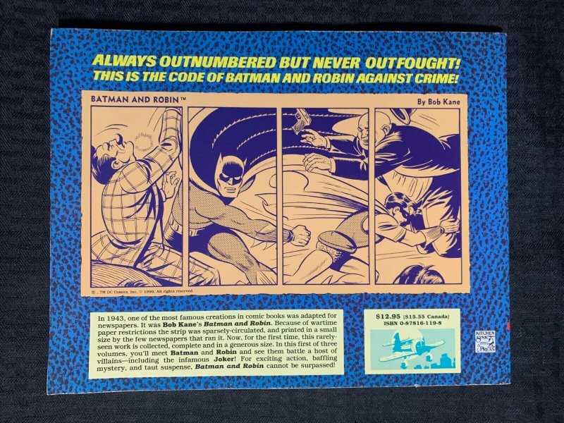 1990 BATMAN Volume 1 The Dailies 1943-1944 SC VF 8.0 1st DC / Kitchen Sink