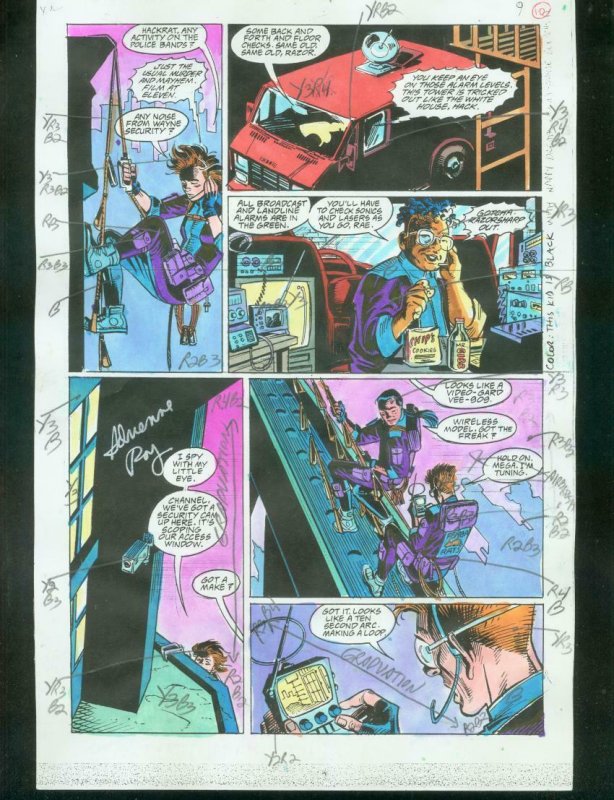 ORIGINAL D.C. COLOR GUIDE ROBIN ANNUAL #2 PG 10-SIGNED VG