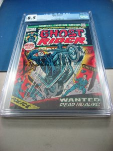 GHOST RIDER 1 CGC 8.5 WHITE PAGES SON OF SATAN 1973