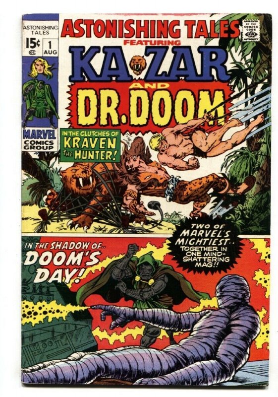 ASTONISHING TALES #1-KA-ZAR DR. DOOM-JACK KIRBY 1970 FN/VF