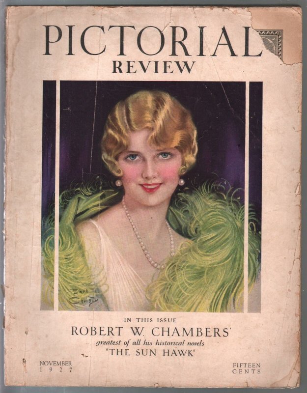 Pictorial Review 11/1927-Earl Christy-Clara Bow-pulp fiction-fabulous ads-G-