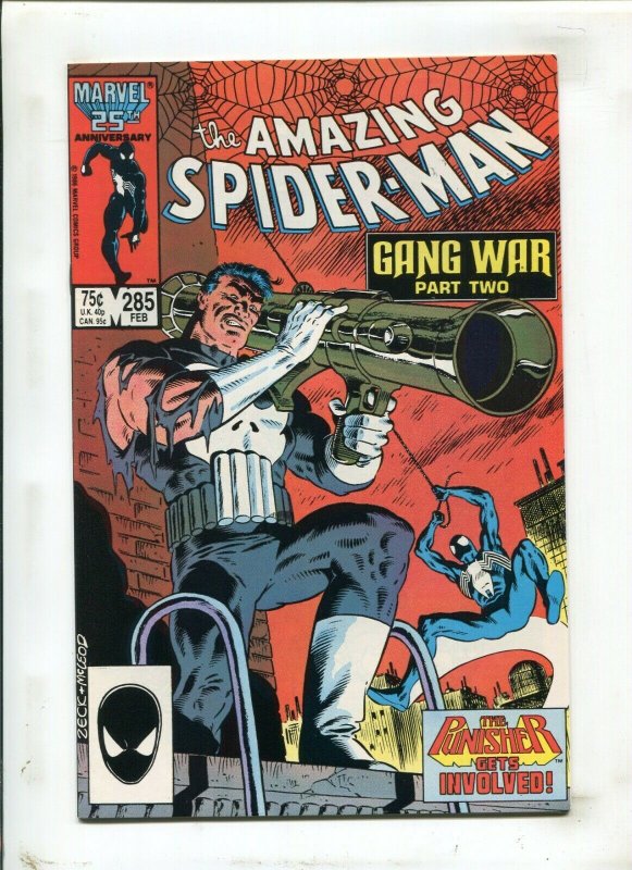 Amazing Spider-Man #285 - Gang War Part 2 - Punisher Appearance (9.2OB) 1987