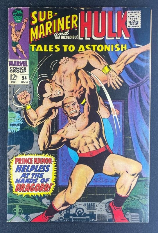 Tales to Astonish (1959) #94 FN (6.0) Sub-Mariner Hulk 1st App Sir Ram