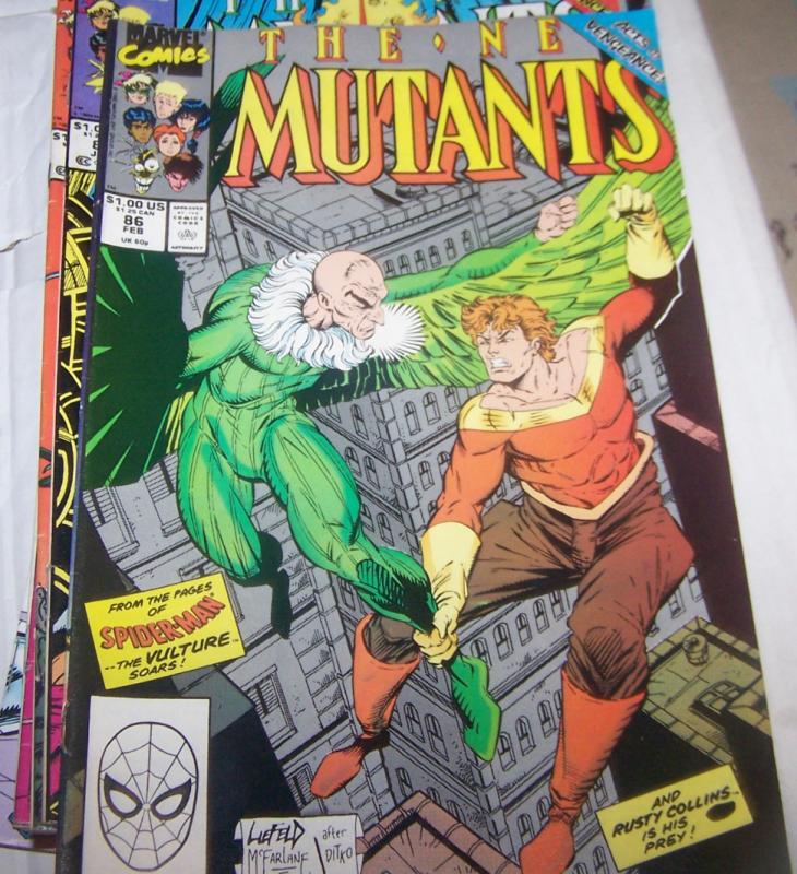 NEW MUTANTS  # 86 1990 marvel  X MEN  liefeld mcfarlane vulture 1st cable cameo