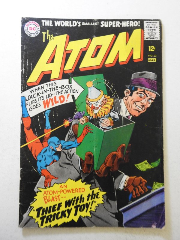 The Atom #23 (1966) GD+ Condition centerfold detached, sticker interior fc